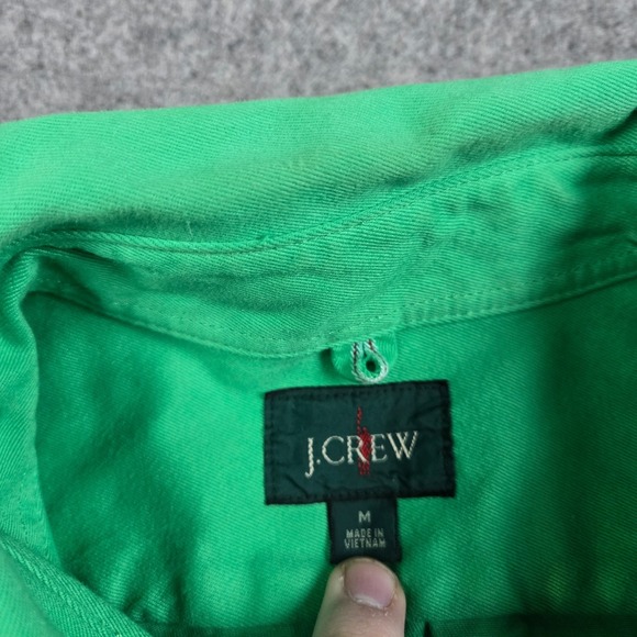 J.Crew Heavyweight Shirt Mens M Garment-Dyed Selvedge Shirt Green Outdoors - Picture 4 of 10